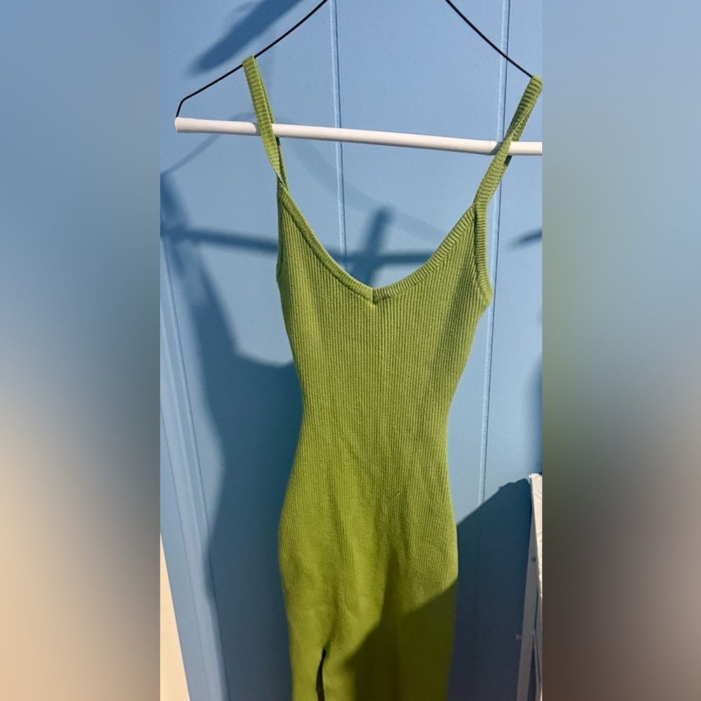 Windsor Lime Green Knit Maxi Dress